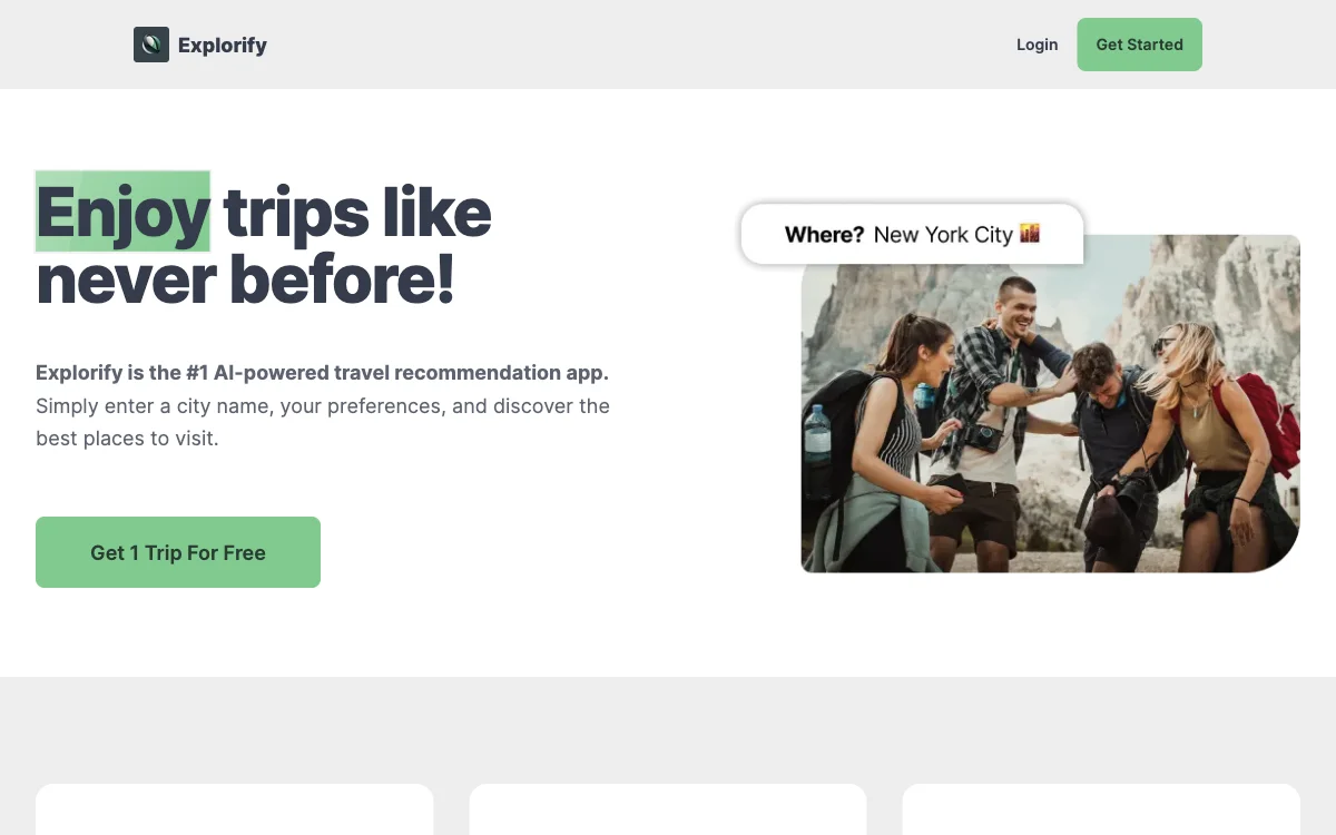 Explorify: L'App di Raccomandazioni di Viaggio AI Perfetta
