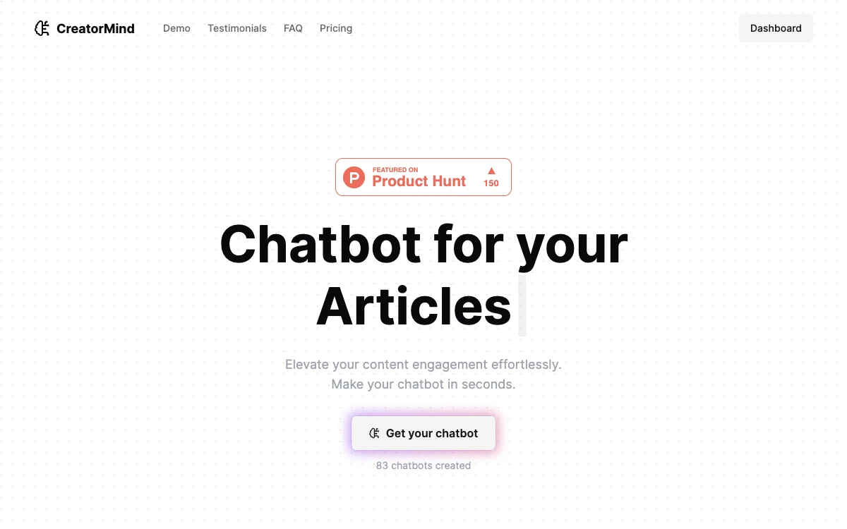 CreatorMind: KI-Chatbot für Blogs und Newsletter zur Steigerung der Inhaltsinteraktion