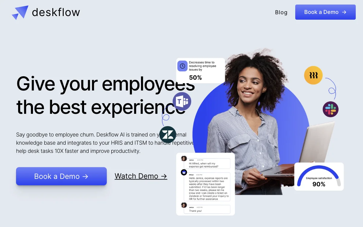Deskflow：AI驱动的员工体验平台