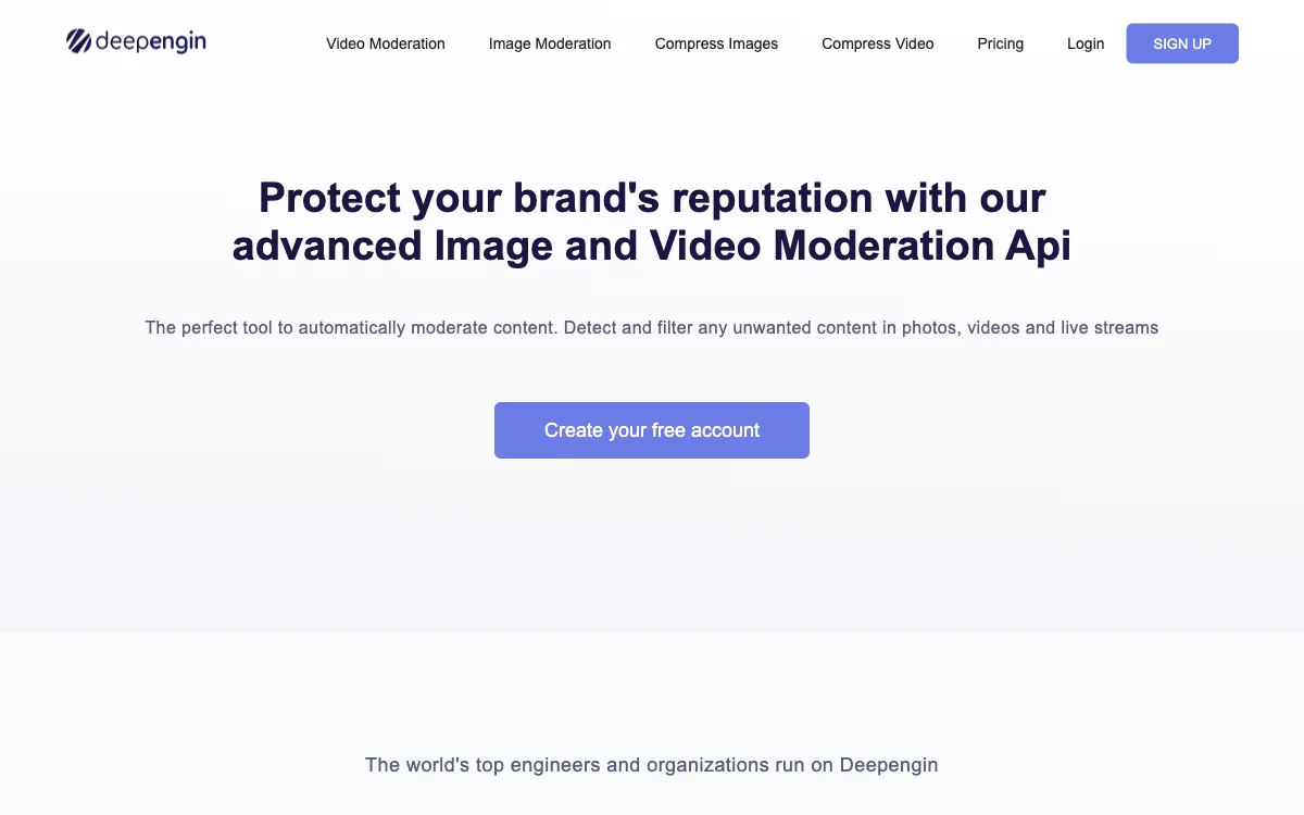 Deepengin: Die umfassende API für Bild- und Videomoderation