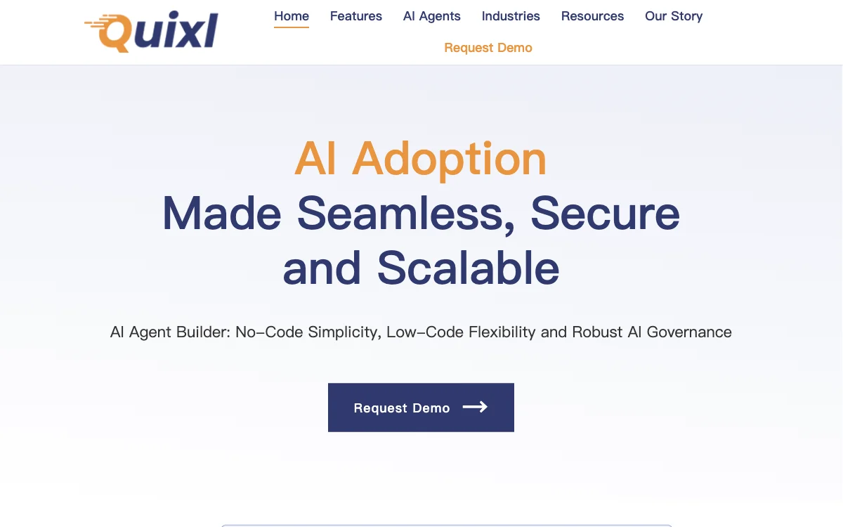 Quixl: Empowering Enterprises with AI Agent Development