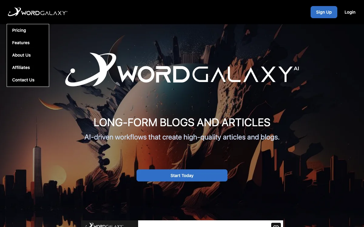 Wordgalaxy: เครื่องมือสร้างเนื้อหา AI สุดฮอต