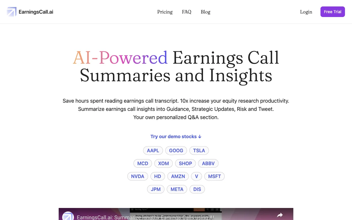 EarningsCall.ai: Revolutionizing Equity Research with AI