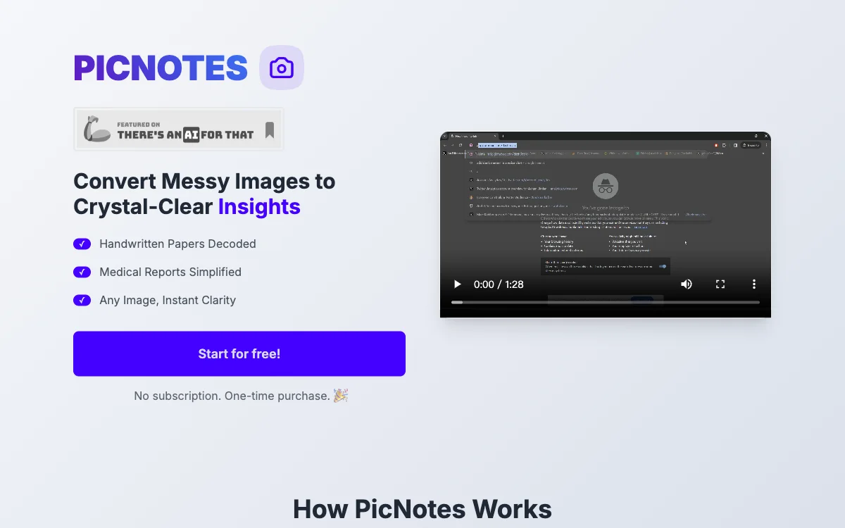 PicNotes - Преобразование изображений в идеи