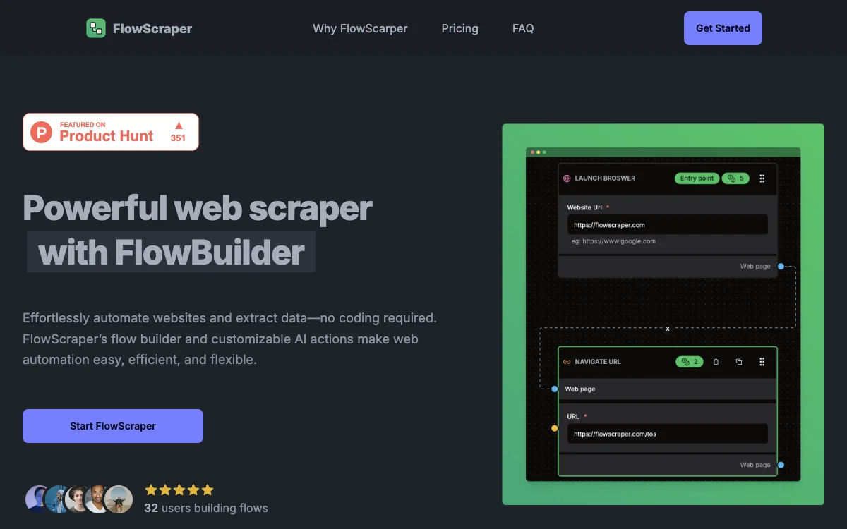 FlowScraper: Effortless Web Scraping with AI-Powered Features