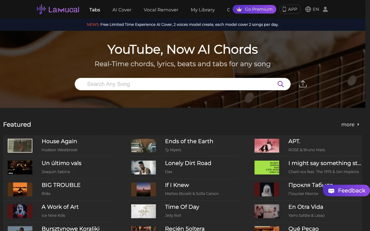 Lamucal - AI-Powered Tabs & Chords for an Enhanced Music Experience