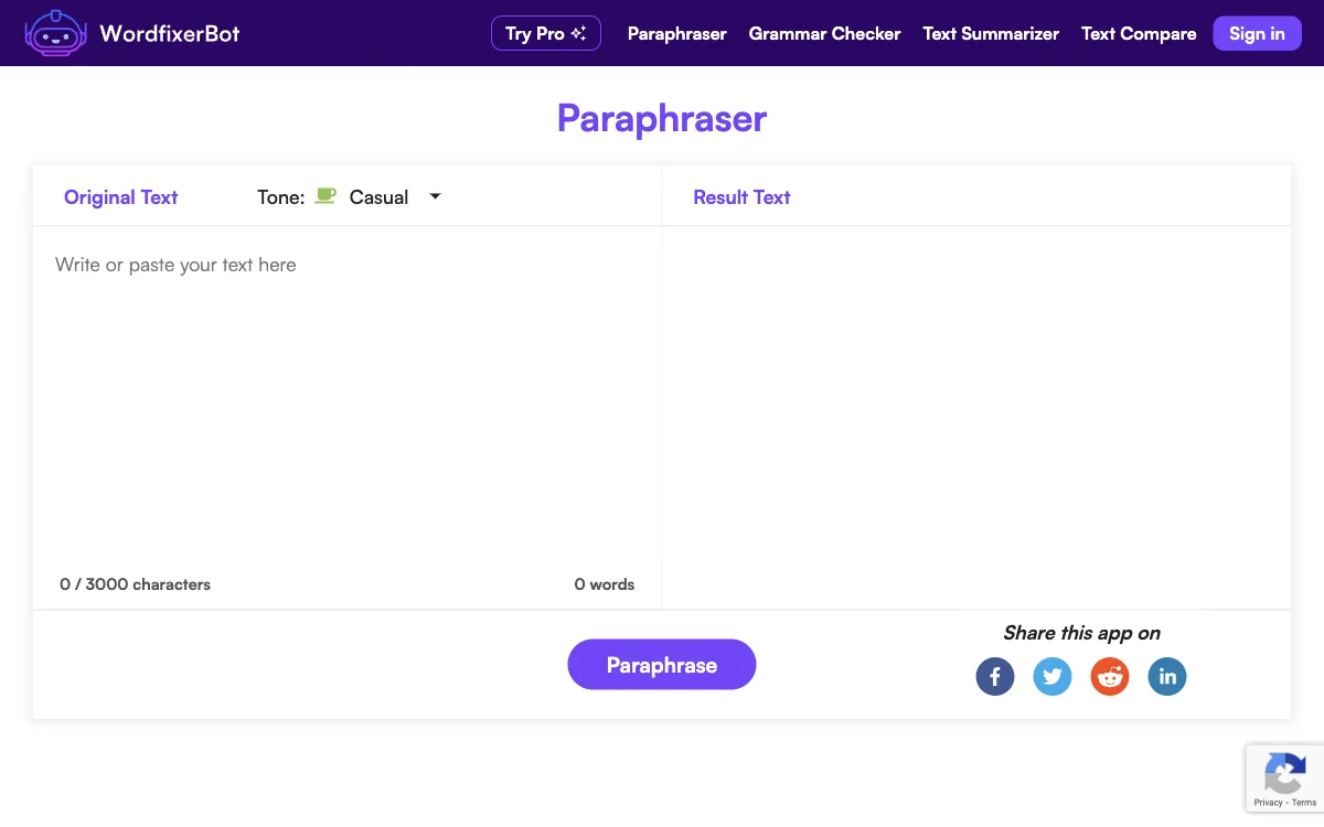 أداة إعادة صياغة WordfixerBot: الحصول على إعادة صياغة دقيقة بتمويل الذكاء الاصطناعي