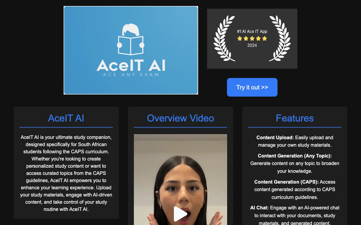 AceIT AI: Transforming South African Students' Study Habits