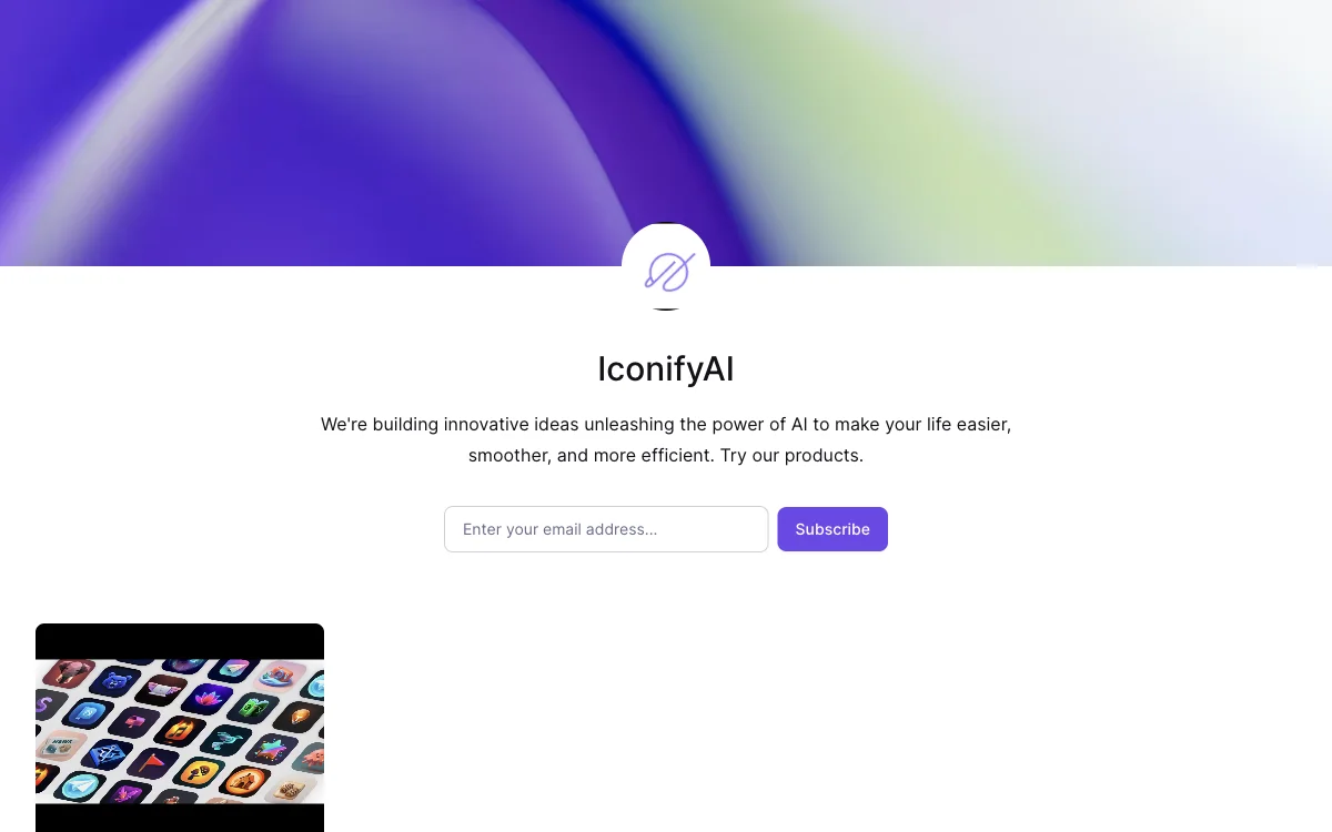 IconifyAI：AI驱动的图标设计工具，几秒钟内为应用设计完美图标