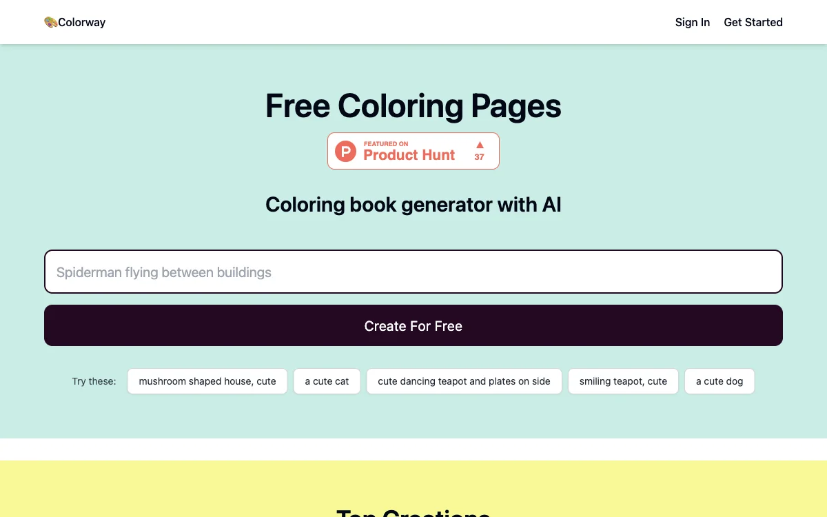 Colorway AI: Free AI-Generated Coloring Pages for All