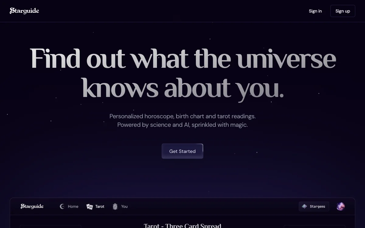 Starguide：个性化占星、塔罗解读，探索星途奥秘