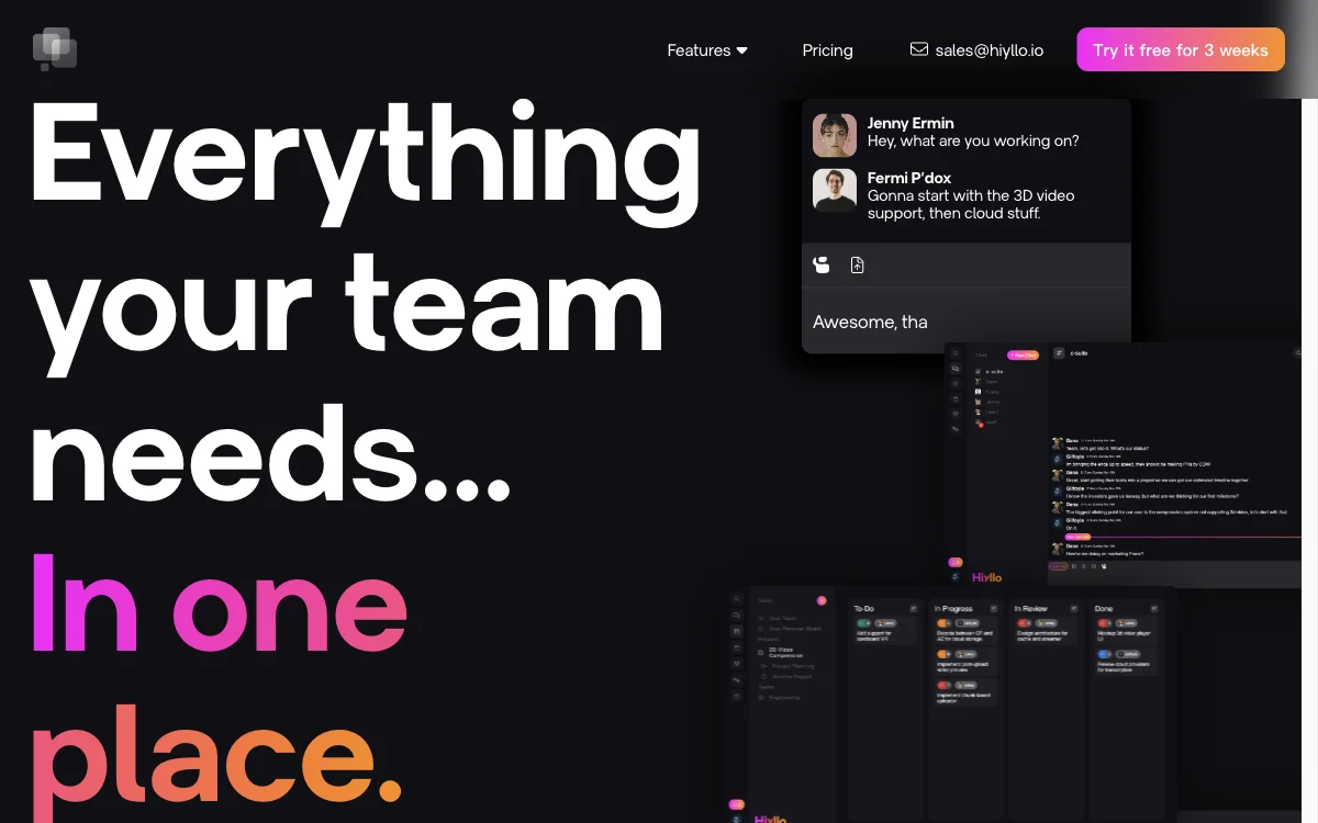 Hiyllo Work: Streamline Your Team's Productivity with AI