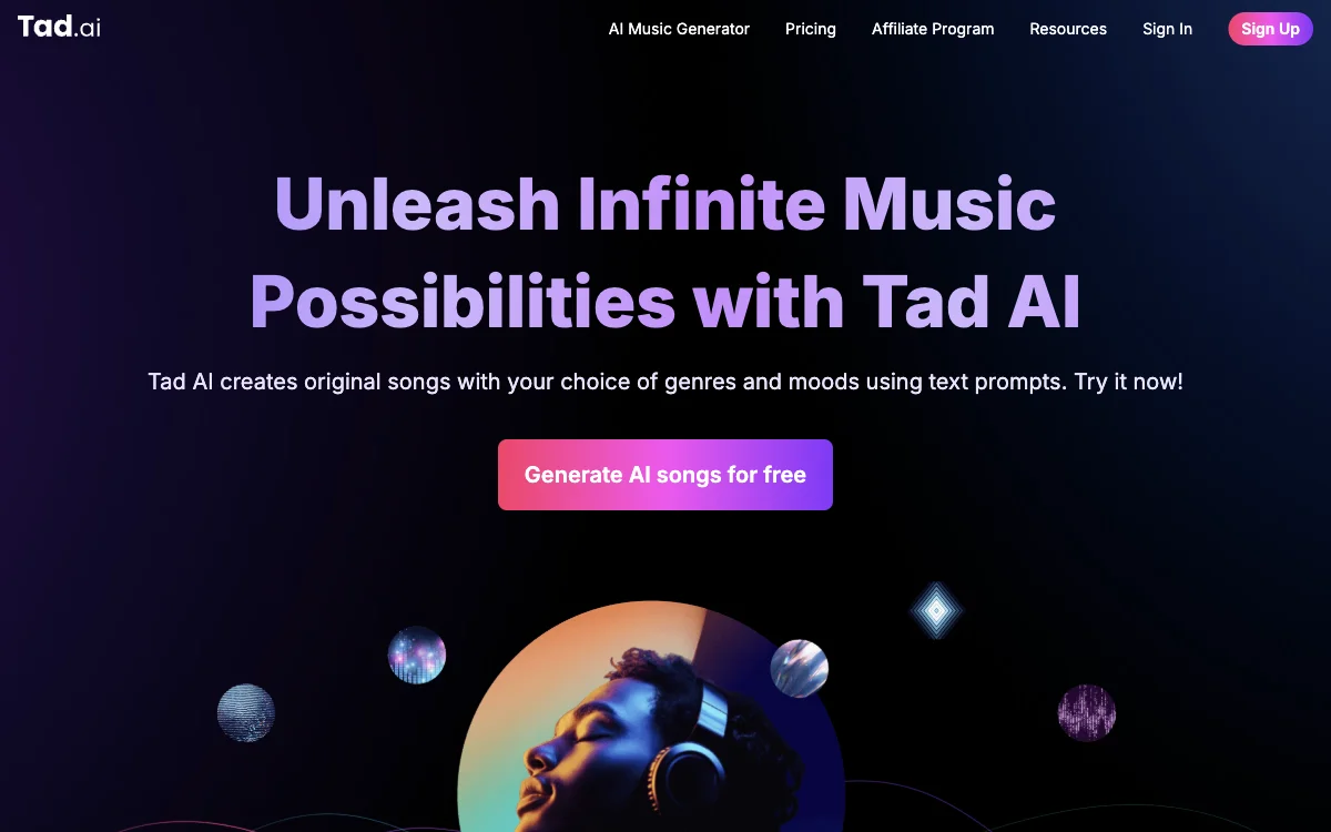 Tad AI: Create Royalty-Free Songs Easily