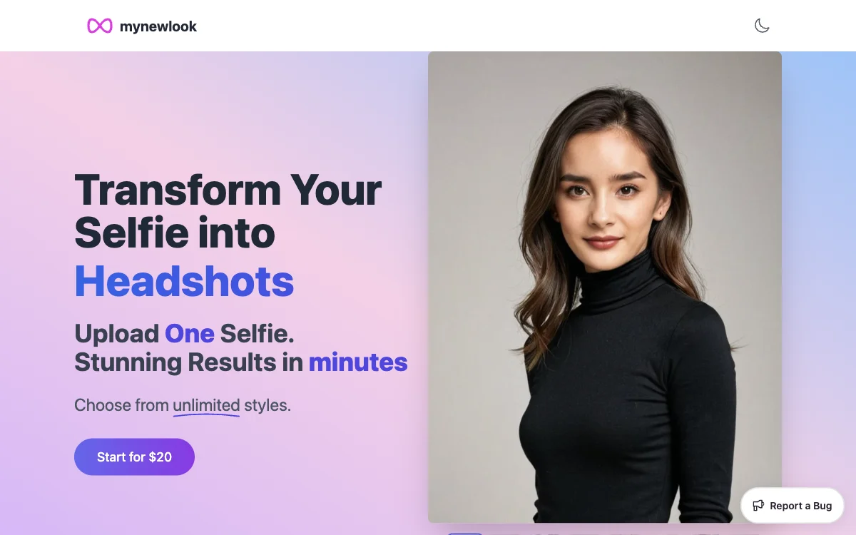 Transform Your Selfie into Professional Headshots with MyNewLook