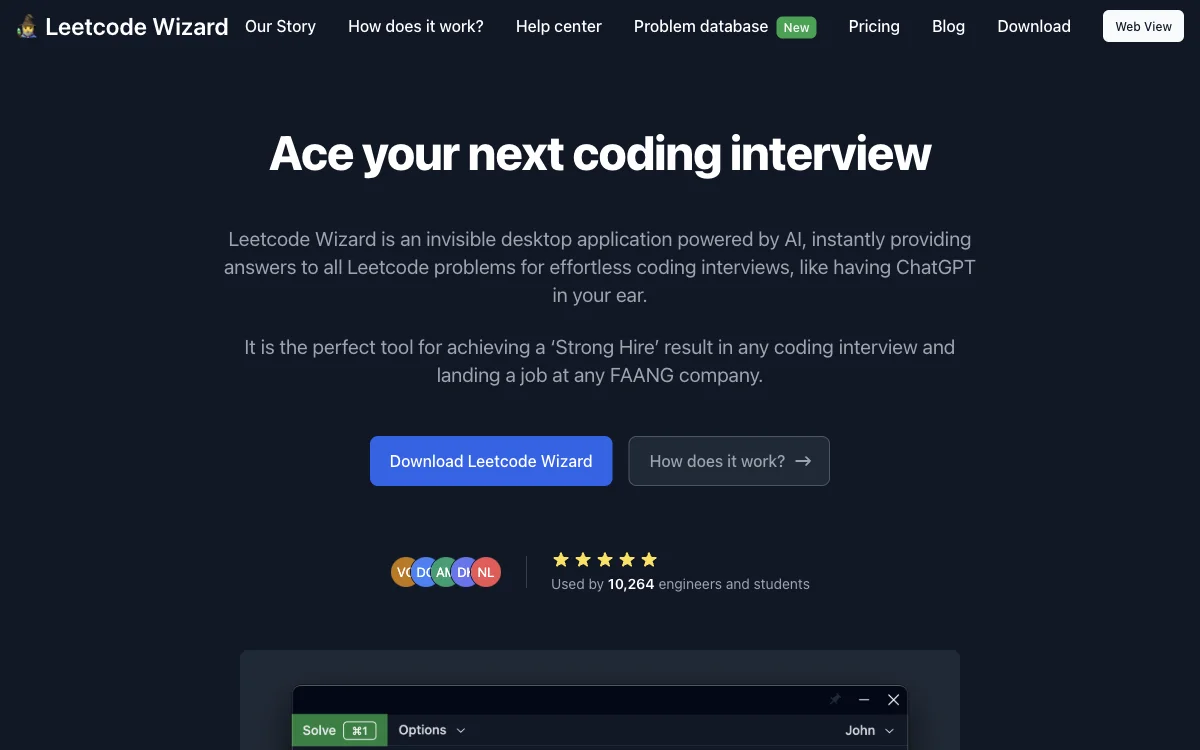 Leetcode Wizard - The Ultimate AI-Powered Coding Interview Assistant