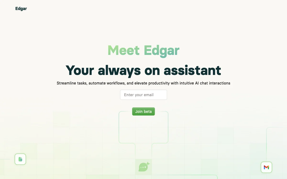 Edgar | 您的AI个人助理，提升工作效率