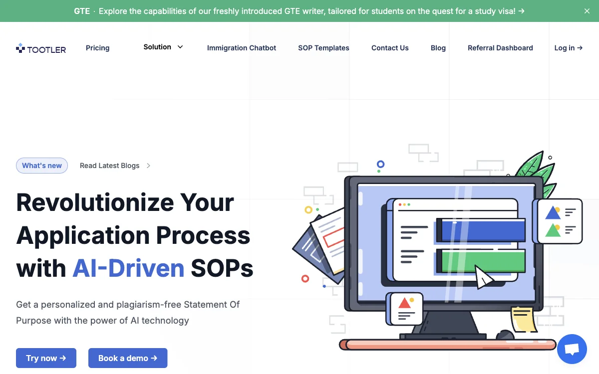 Tootler AI: Simplify SOP Writing with Advanced Technology