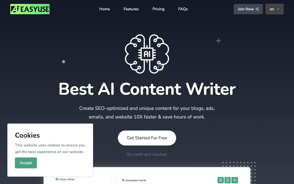 AIEasyUse: Your AI-Powered Content Creation Assistant for Faster Results