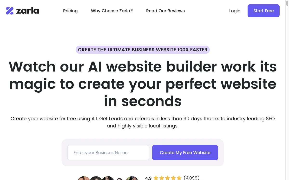 Zarla: The AI Website Builder for Faster, SEO-Optimized Sites