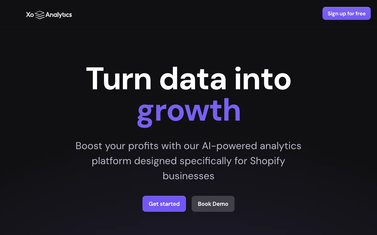 XO Analytics - 专为 Shopify 企业设计的 AI 驱动分析平台