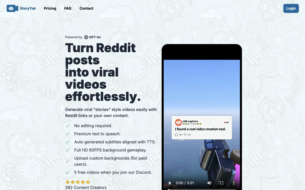 StoryTok - Effortlessly Generate Viral Stories-Style Videos