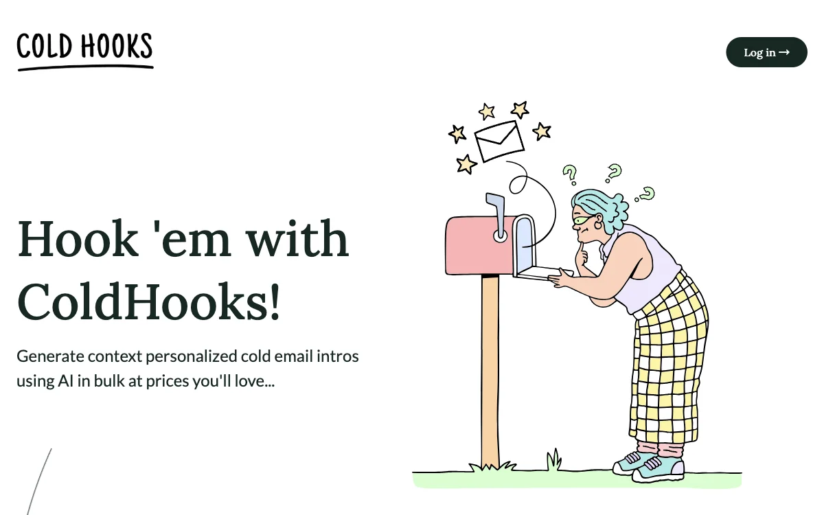 ColdHooks: AI-Powered Cold Email Intro Generator with Flexible Pricing