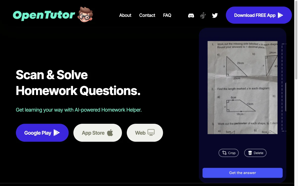 Open Tutor App: AI-Powered Homework Helper for Better Grades