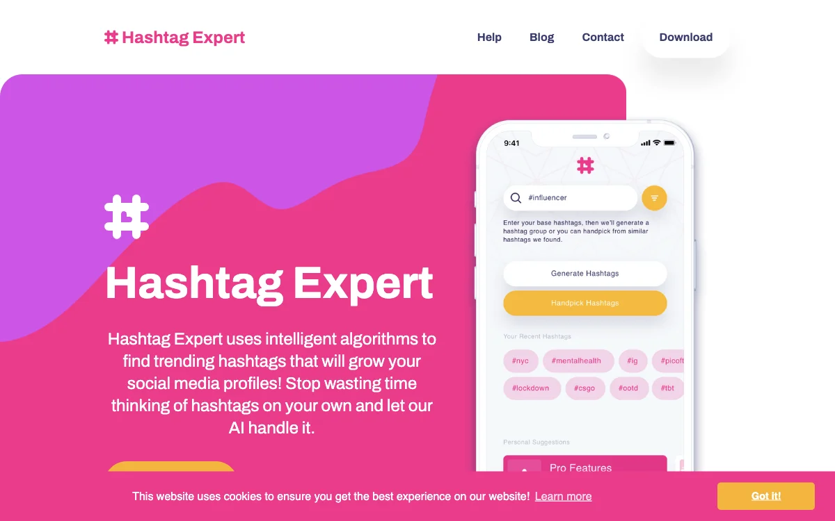 Hashtag Expert - Ứng dụng tạo hashtag số 1