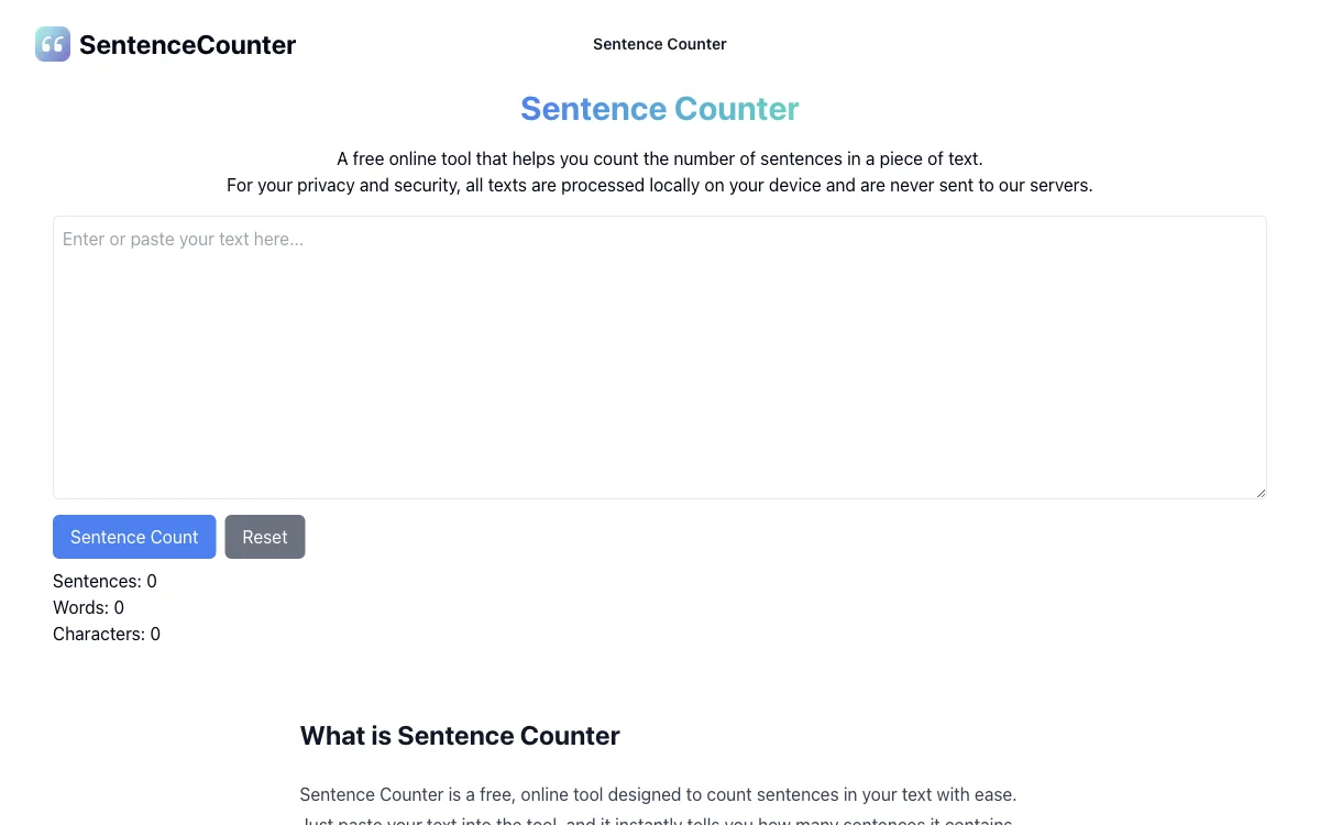 SentenceCounter: Accurate Sentence Counting for Enhanced Writing