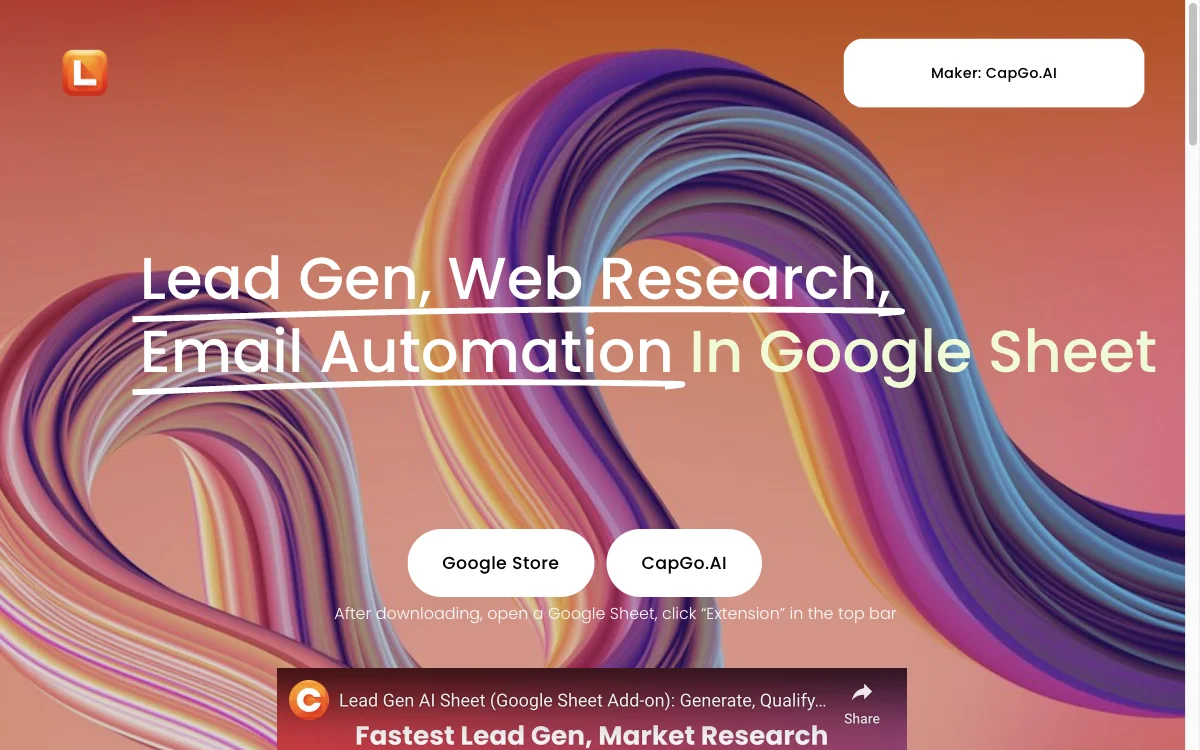 CapGo.AI: Streamlining Lead Gen in Google Sheets