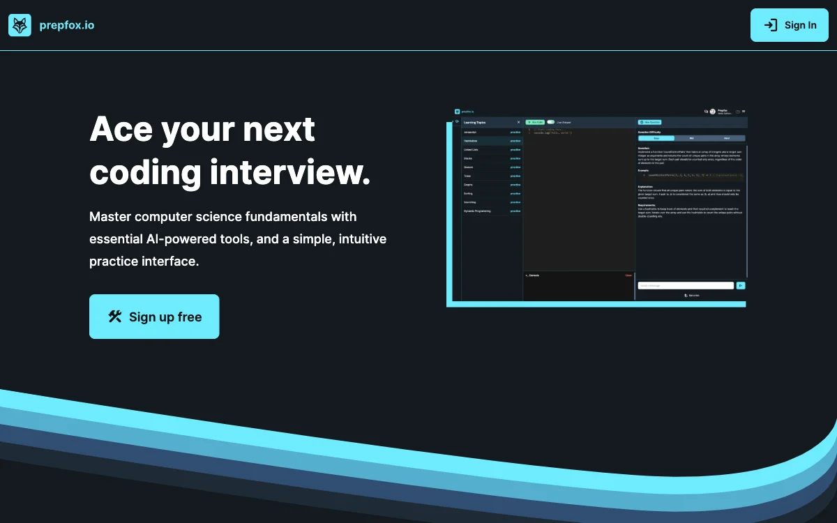 Prepfox: कोडिंग इंटरव्यू की तैयारी के लिए AI-संचालित प्लेटफॉर्म