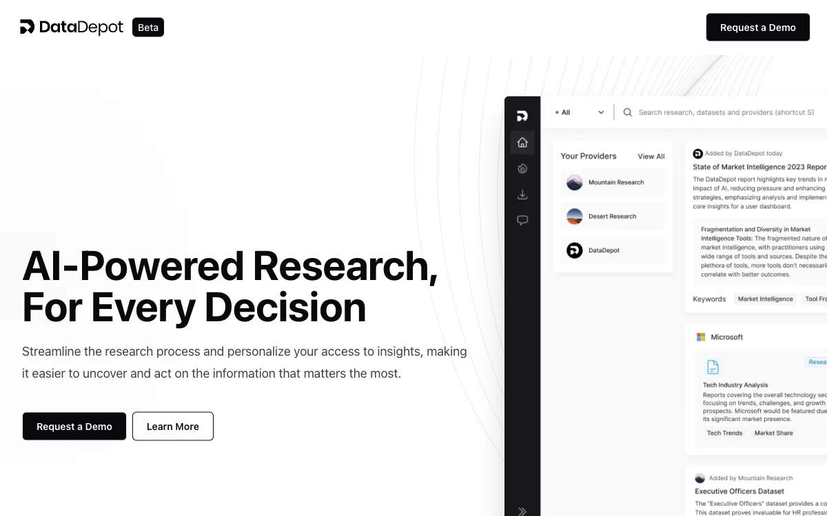 DataDepot: Streamline Your Research with AI-Powered Insights