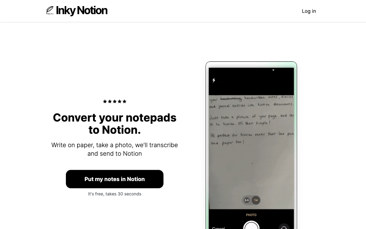 Inky Notion: Transform Your Paper Notes Seamlessly