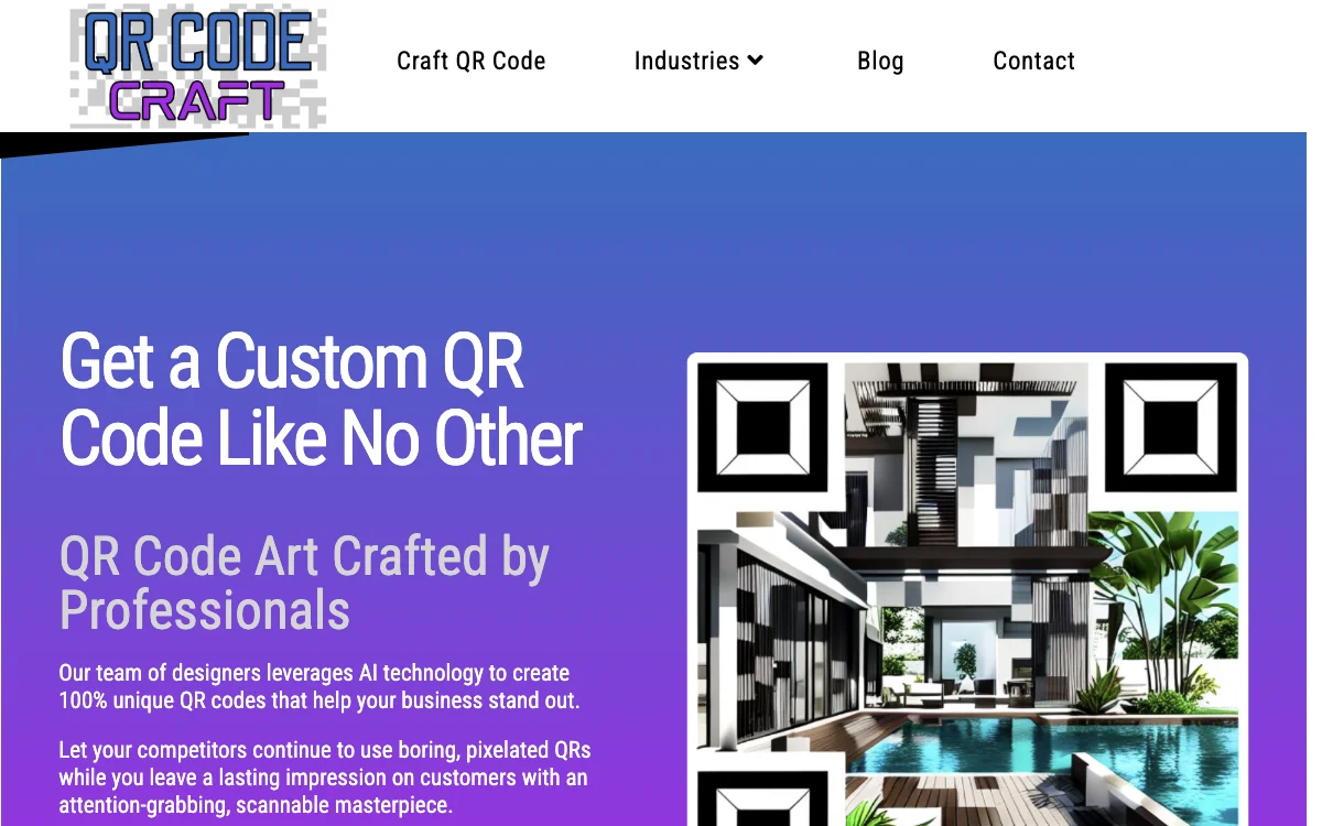 QR Code Craft: Создайте уникальные QR-коды с помощью ИИ