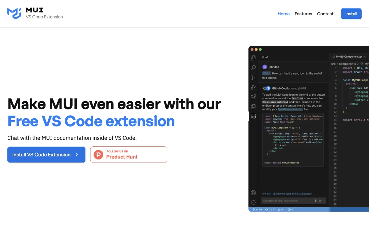 MUI的VS Code扩展：便捷聊天与高效开发