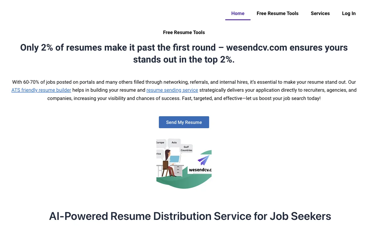 Wesendcv: AI-Powered Resume Sending for Job Success