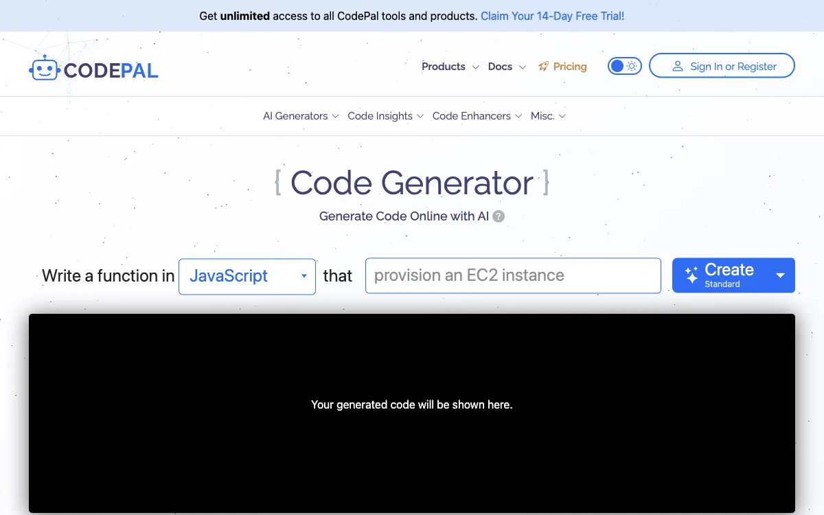 CodePal: The Ultimate Code Generation Platform