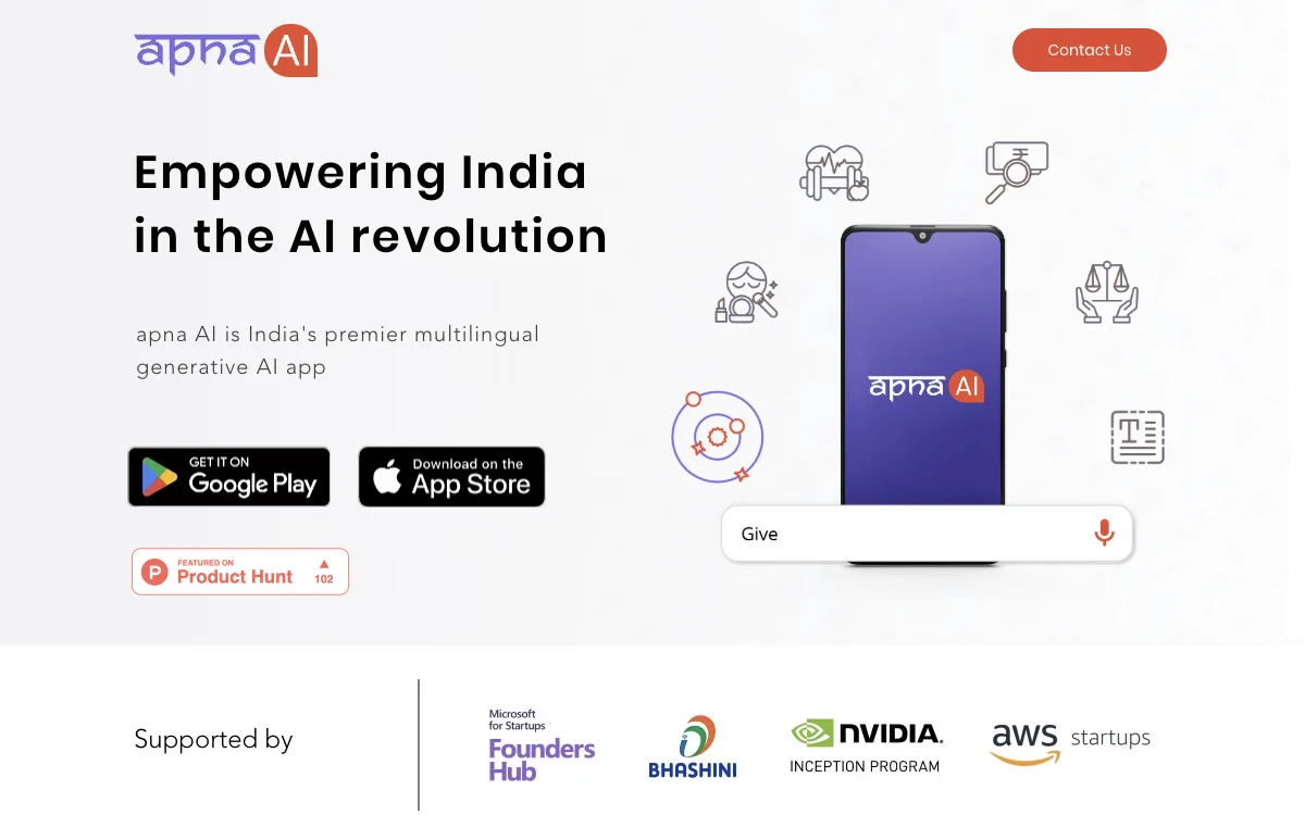 apnaAI: Крутое мультиязычное генеративное приложение для Индии в революции ИИ