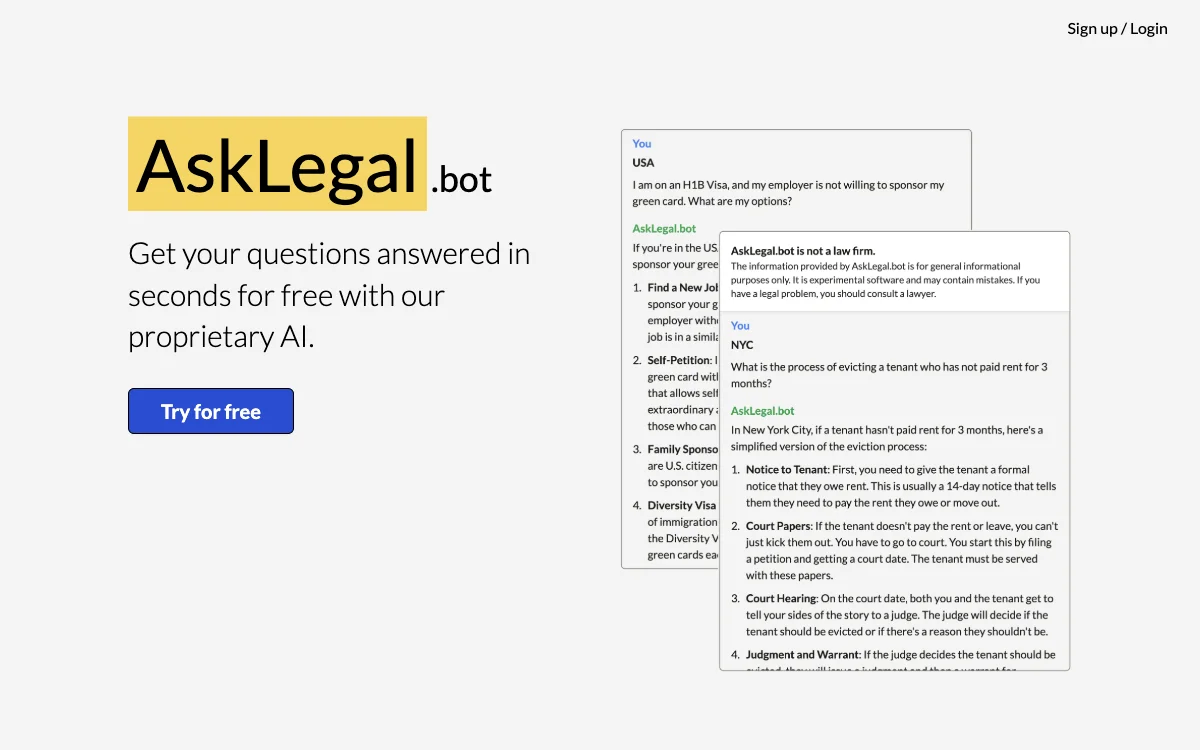 AskLegal.bot: Instant AI Legal Help Anytime, Anywhere