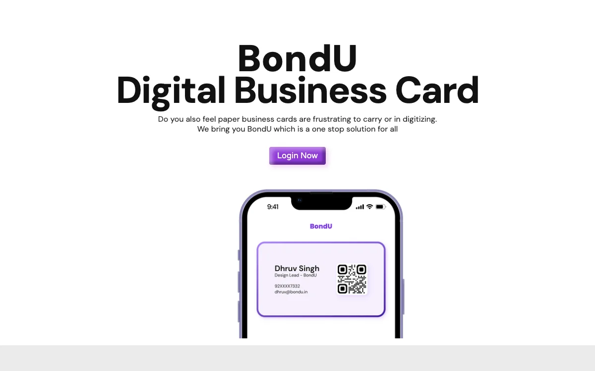 BondU: The Ultimate Digital Business Card