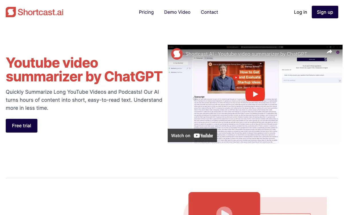 Shortcast.AI: Tổng hợp Video YouTube và Podcast thành Văn Bản Thông minh