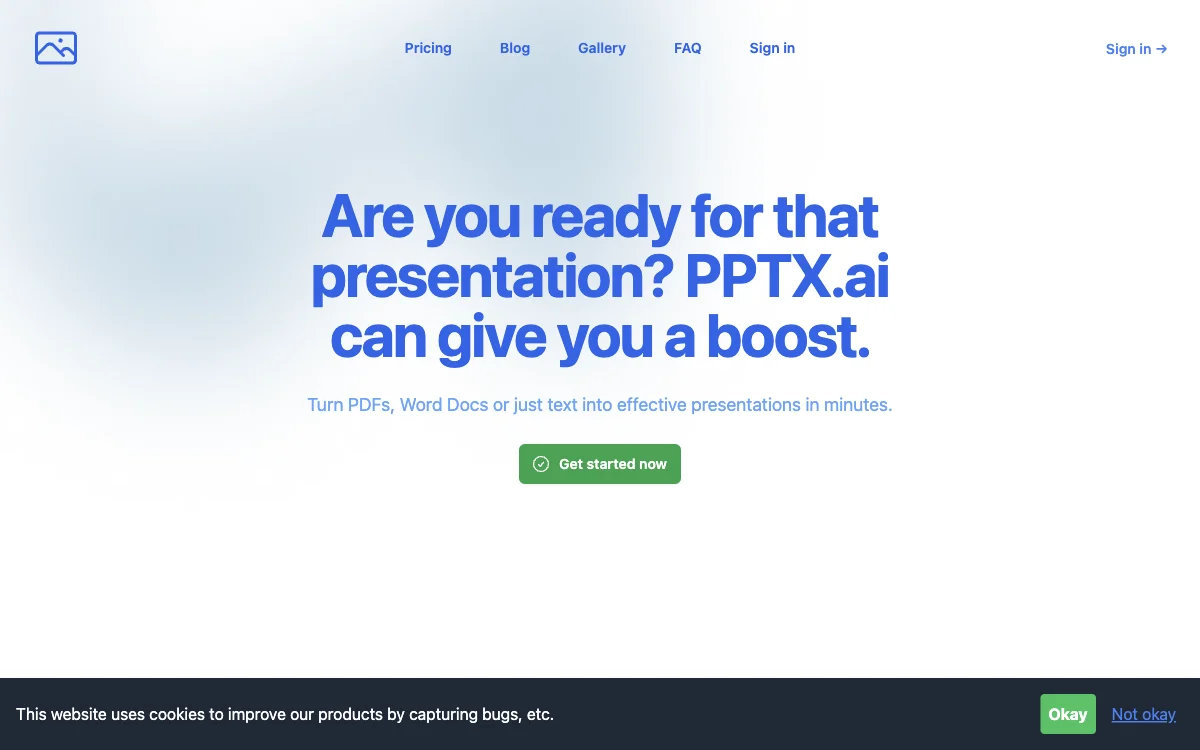 PPTX.ai: تعزيز العروض التقديمية باستخدام الذكاء الاصطناعي