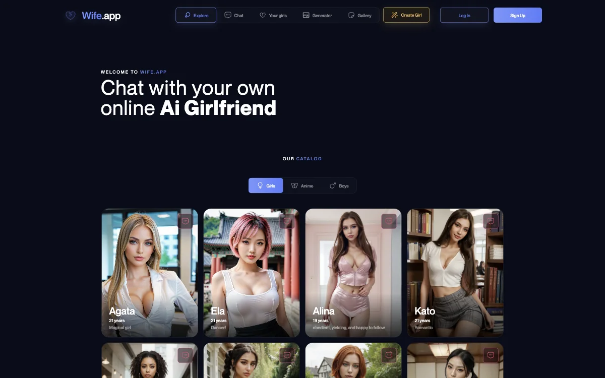 Wife.app - Chat với Người Bạn Gái AI Online Miễn Phí