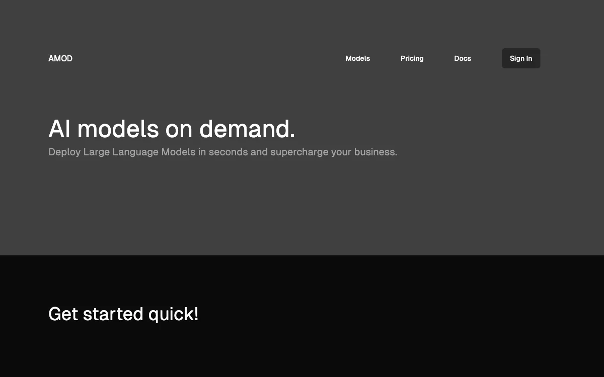 AMOD: Empowering Businesses with On-Demand AI Models