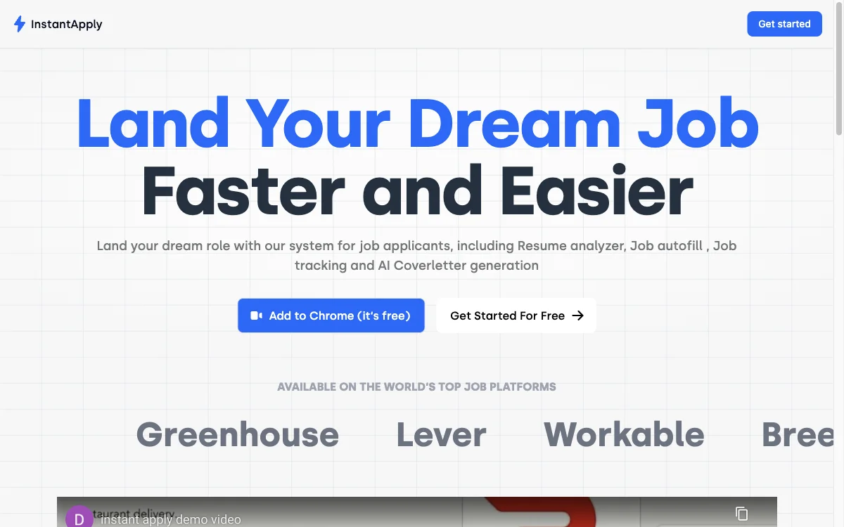 InstantApply: Your AI-Powered Ally for Landing Dream Jobs