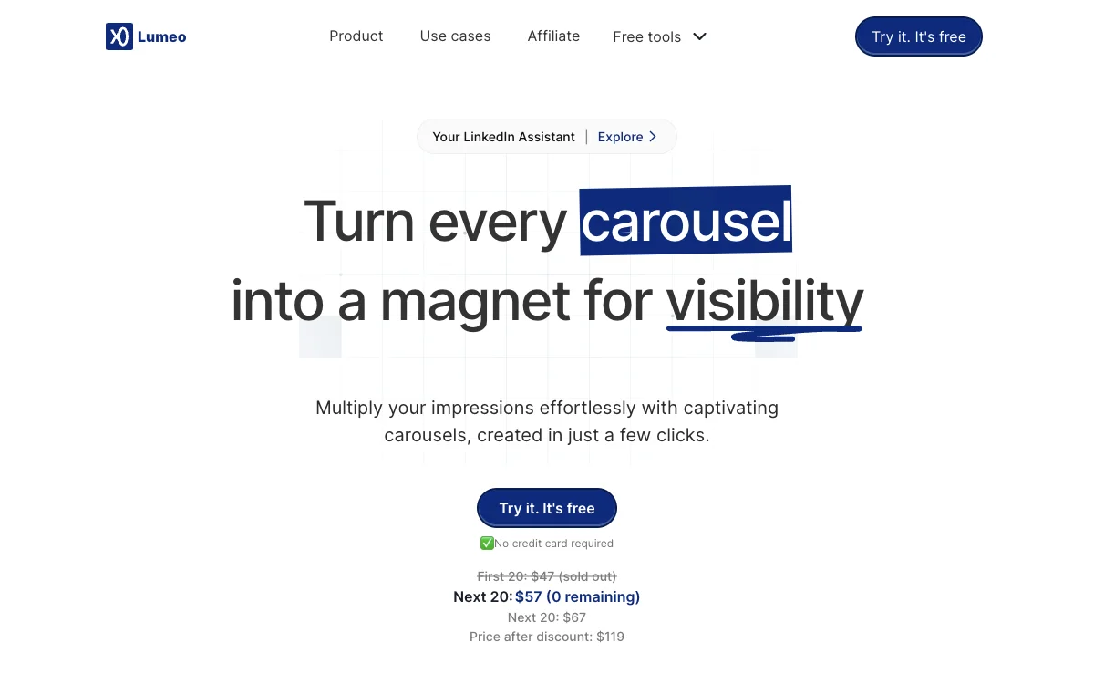 Lumeo - Transform Your LinkedIn Carousels into Visibility Magnets