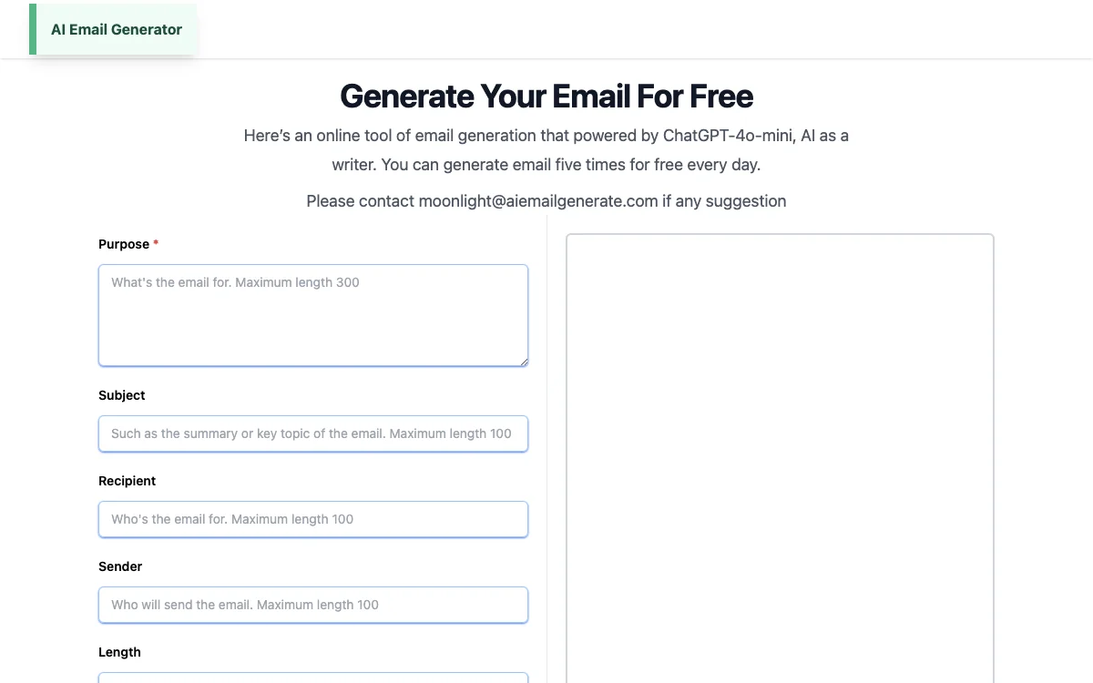 AI Email Generator: Free Email Creation Without Login