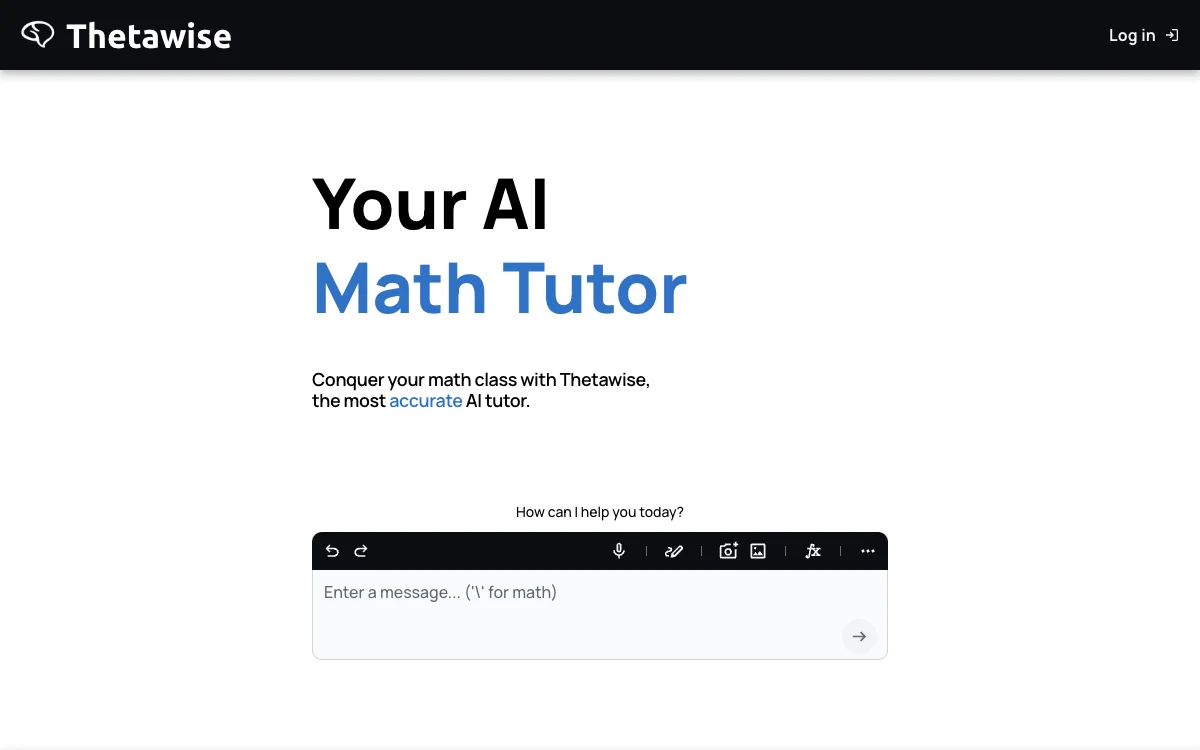 Thetawise: The Accurate AI Math Tutor for Conquering Math Classes