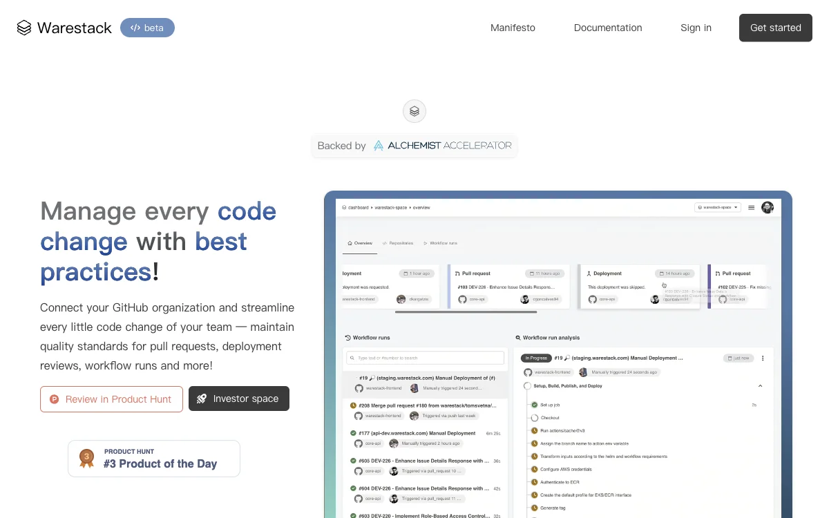 Warestack – จัดการโค้ดด้วยมาตรฐานที่ดีที่สุดเพื่อความคุณภาพและความเป็นไปได้