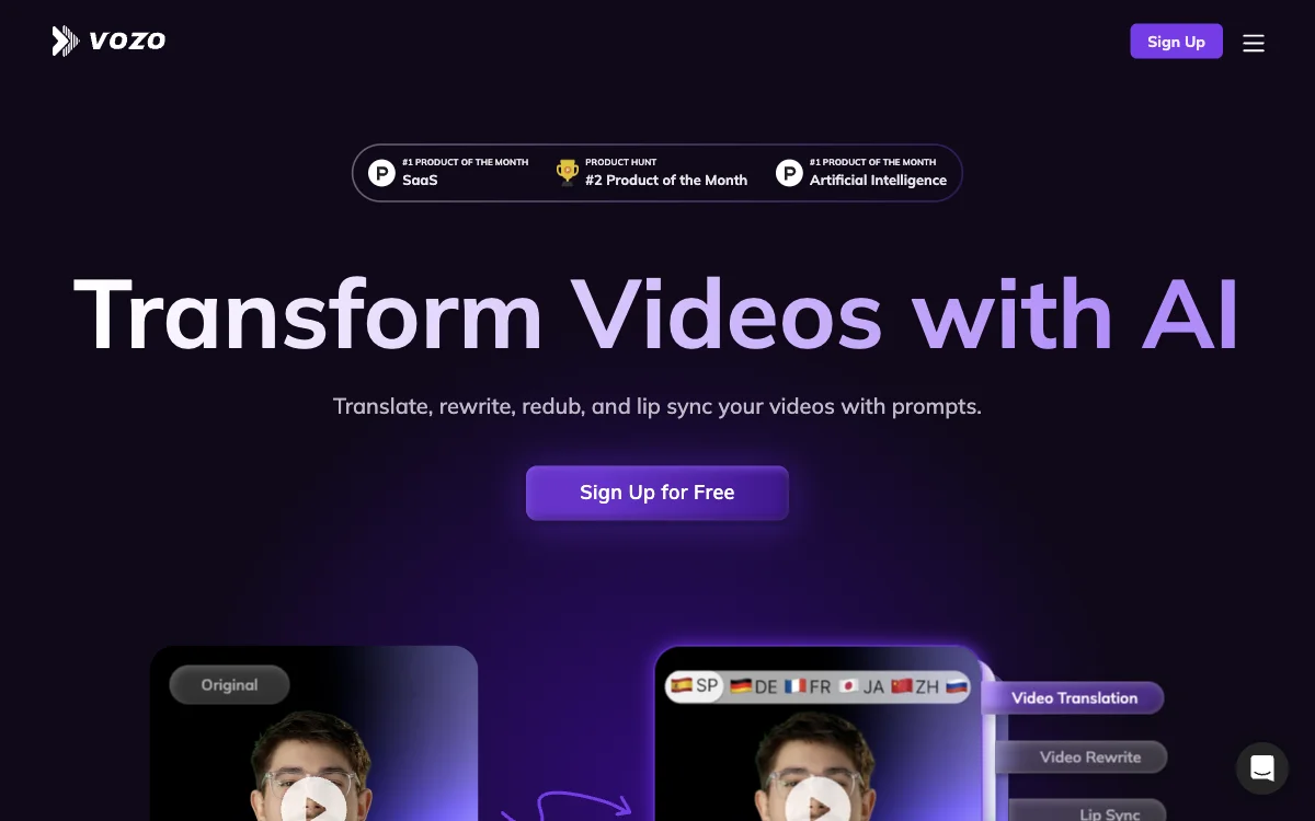 Vozo - Transform Videos with AI Magic